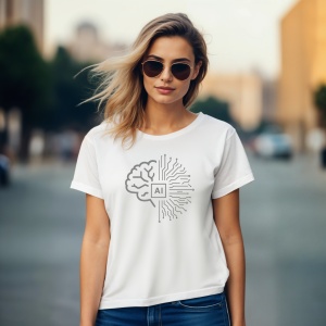 Tricou AI inteligenta artificiala nu antreneaza creierul - Copii | Dama | Barbat - Img 8