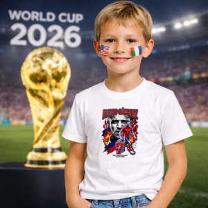 Tricou Alexis Sanchez Chile World Cup Fifa 2026, din bumbac 100%, tricou alb, Copii | Dama | Barbat - Img 5