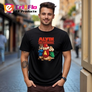 Tricou Alvin si veveritele personajele principale Alvin Simon si Theodore stau impreuna, Copii | Dama | Barbat , tricou negru - Img 10