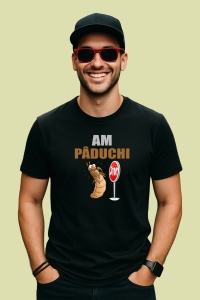 Tricou Am Paduchi Funny, din bumbac 100%, tricou negru, Dama | Barbat