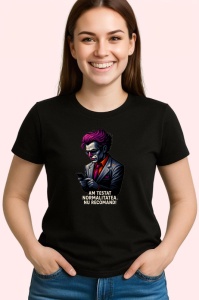 Tricou Am testat normalitatea, nu recomand, Copii | Dama | Barbat , tricou negru - Img 3