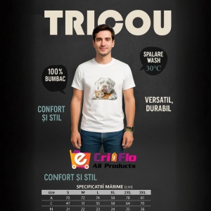 Tricou American Bulldog si pisica portocalie duo dragalas Copii | Dama | Barbat Barbat - Img 7