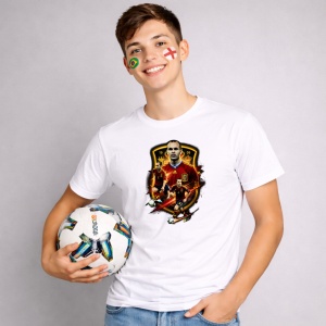 Tricou Andres Iniesta Spain World Cup Fifa 2026, din bumbac 100%, tricou alb, Copii | Dama | Barbat - Img 2