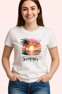Tricou Apus pe plaja cu palmieri text love summer Copii | Dama | Barbat Barbat - Img 3