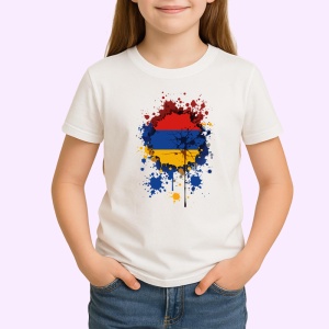 Tricou Armenia Steag Splash Art, Copii | Dama | Barbat - Img 3