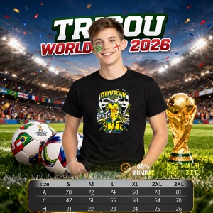 Tricou Artem Dovbyk Ukraine World Cup Fifa 2026, din bumbac 100%, tricou negru, Copii | Dama | Barbat - Img 6