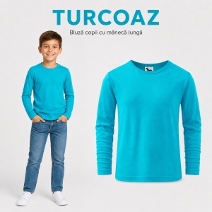 Tricou Băieți Mânecă Lungă din Bumbac 100% bluza simpla copii - Img 16