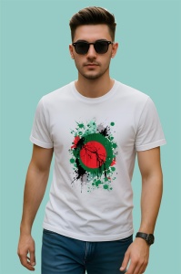 Tricou Bangladesh Steag Splash Art, Copii | Dama | Barbat - Img 2