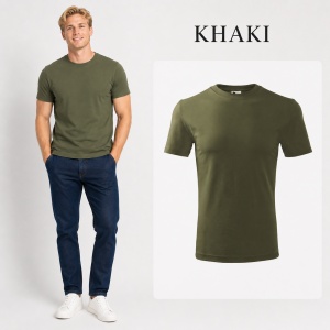 Tricou Bărbat, 100% Bumbac, 145 g/m², Guler Rotund, 26 Culori, Mărimi S–3XL - Img 22