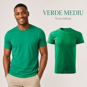 Tricou Bărbat Basic Free, 100% Bumbac, Guler Rotund, Croială Tubulară, S–3XL, 18 Culori - Img 27