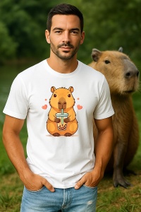 Tricou Barbat CapyBara - bea cafea - Img 3