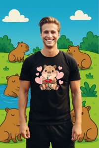 Tricou Barbat CapyBara - bea ceai