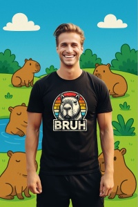 Tricou Barbat CapyBara - BRUH 3