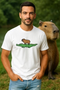 Tricou Barbat CapyBara - pe crocodil - Img 3