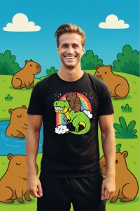 Tricou Barbat CapyBara - T-rex - Img 3