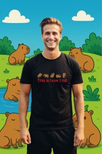 Tricou Barbat CapyBara - This is how I roll - Img 3