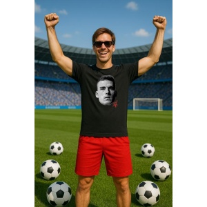 Tricou Barbat cu Fotbalistul Andriy Lunin - Real Madrid
