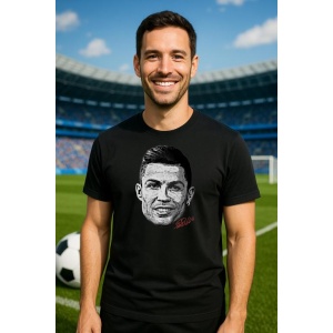 Tricou Barbat cu Fotbalistul Cristiano Ronaldo - Al - Nassr - Img 4