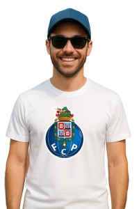 Tricou barbat cu logo stema FC Porto Portugalia , din bumbac 100% - Img 3