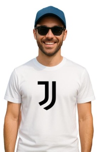 Tricou barbat cu logo stema Juventus FC Italia , din bumbac 100% - Img 3