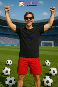 Tricou barbat cu logo stema SSC Napoli Italia , din bumbac 100% - Img 4