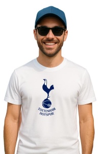 Tricou barbat cu logo stema Tottenham Hotspur Anglia , din bumbac 100% - Img 3