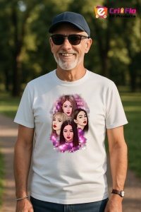 Tricou barbat Kpop cu trupa BLACK PINK music Coreean 148 - Img 5