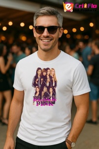 Tricou barbat Kpop cu trupa blackpink 7 music Coreean 166 - Img 4