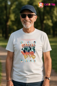 Tricou barbat Kpop cu trupa BTS 11 music Coreean 178 - Img 4