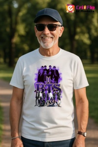 Tricou barbat Kpop cu trupa BTS 8 music Coreean 185 - Img 4