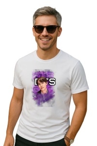 Tricou barbat Kpop cu trupa BTS BANGTAN music Coreean 188 - Img 2