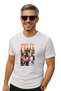Tricou barbat Kpop cu trupa FELIX music Coreean 209 - Img 2