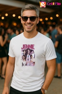 Tricou barbat Kpop cu trupa JENNIE BACK music Coreean 224 - Img 4