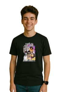 Tricou barbat Kpop cu trupa LISA 8 music Coreean 261 - Img 3