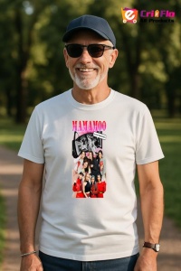 Tricou barbat Kpop cu trupa MAMAMOO music Coreean 265 - Img 4