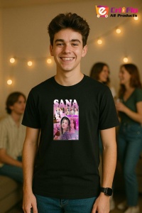 Tricou barbat Kpop cu trupa SANA 3 music Coreean 285 - Img 7
