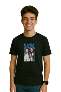 Tricou barbat Kpop cu trupa SANA music Coreean 283 - Img 3