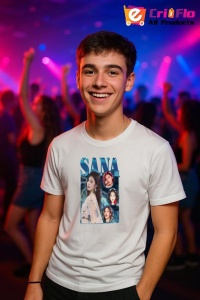 Tricou barbat Kpop cu trupa SANA music Coreean 283