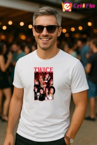 Tricou barbat Kpop cu trupa TWICE 15 music Coreean 296 - Img 4