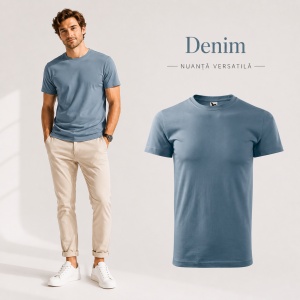 Tricou bărbat Malfini Basic Clasic, 100% bumbac, 160 g/m², guler rotund, 48 de culori, mărimi XS–5XL - Img 29