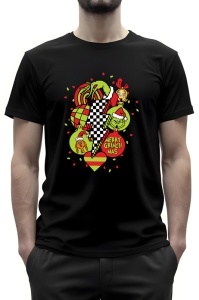 Tricou barbat - Merry Grinchmas - Crăciun, Grinch, sărbătoare, umor, cadouri, spirit, verde, distracție, film, clasic