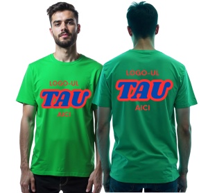 Tricou barbat personalizat cu logo-ul companiei - Fata + Spate