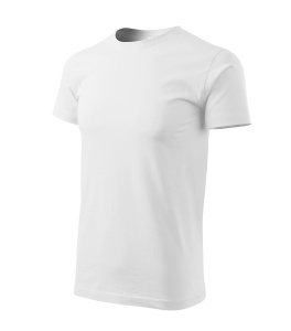 Tricou pentru barbati basic din bumbac de culoare alb