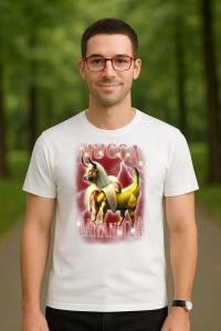 Tricou Barbat Tralalero Tralala cu personajul Bananucca Funny Italian Brainrot Animals Meme - Img 3