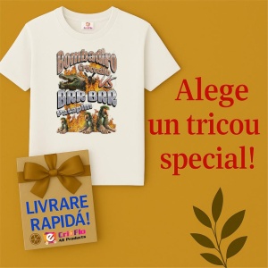 Tricou Barbat Tralalero Tralala cu personajul Bombadiro VS Brr Patapim Funny Italian Brainrot Meme Graphic - Img 5