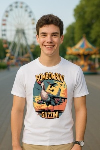 Tricou Barbat Tralalero Tralala cu personajul Bombombini Guzzini Funny Italian Brainrot Meme Humor Gen Z - Img 5