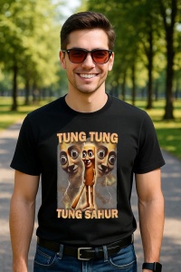 Tricou Barbat Tralalero Tralala cu personajul Brainrot Humor Gen Z (1) - Img 4