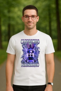 Tricou Barbat Tralalero Tralala cu personajul Italian Brainrot Cappuccino Assassino, Funny Cappuccino Meme