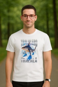 Tricou Barbat Tralalero Tralala cu personajul Tralalero Tralala Bootleg Brainrot Italian Brainrot Meme (1) - Img 5