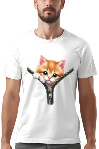 Tricou barbat - Zipping Cat v4